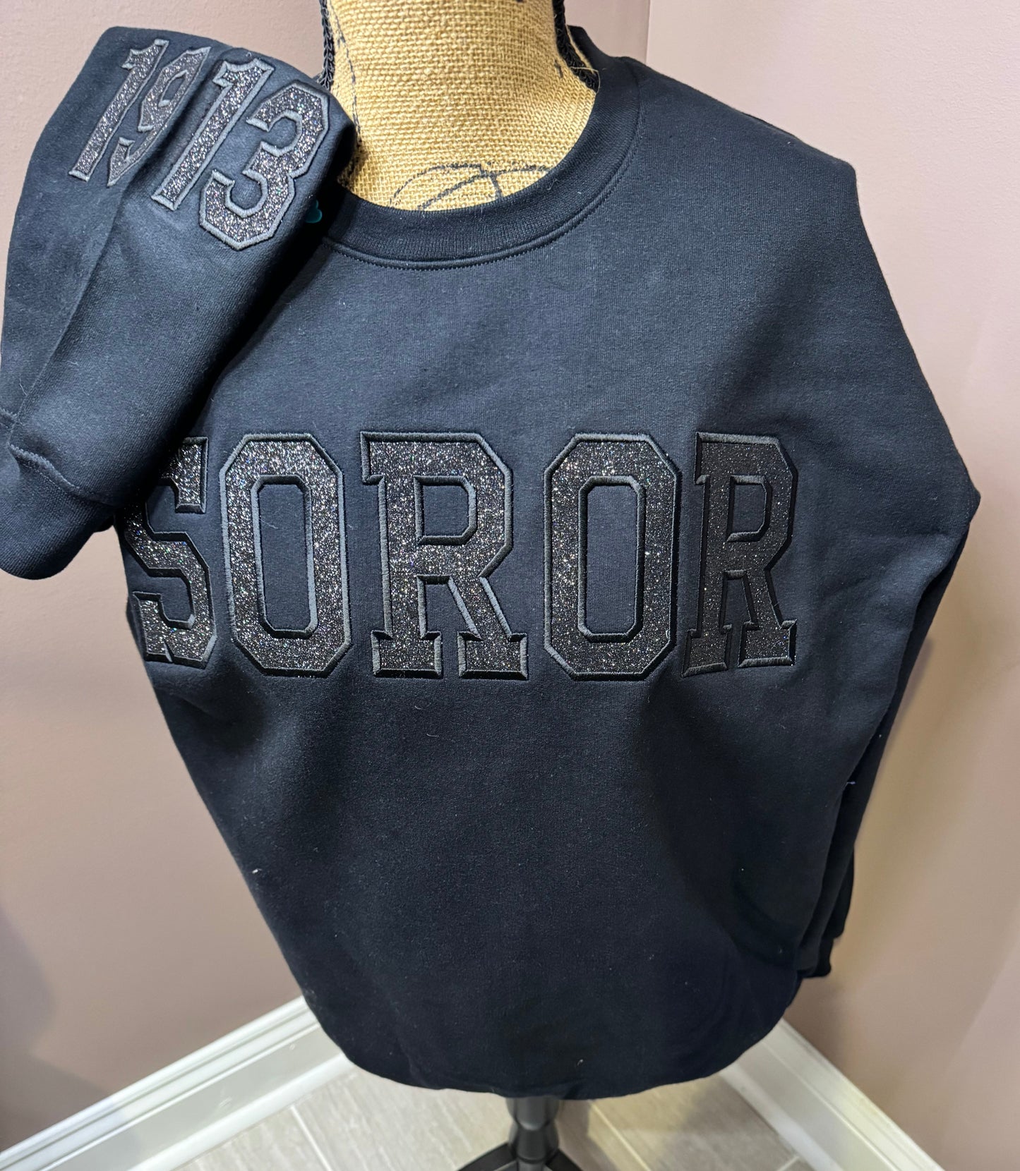 Glitter Embroidery Sweatshirt