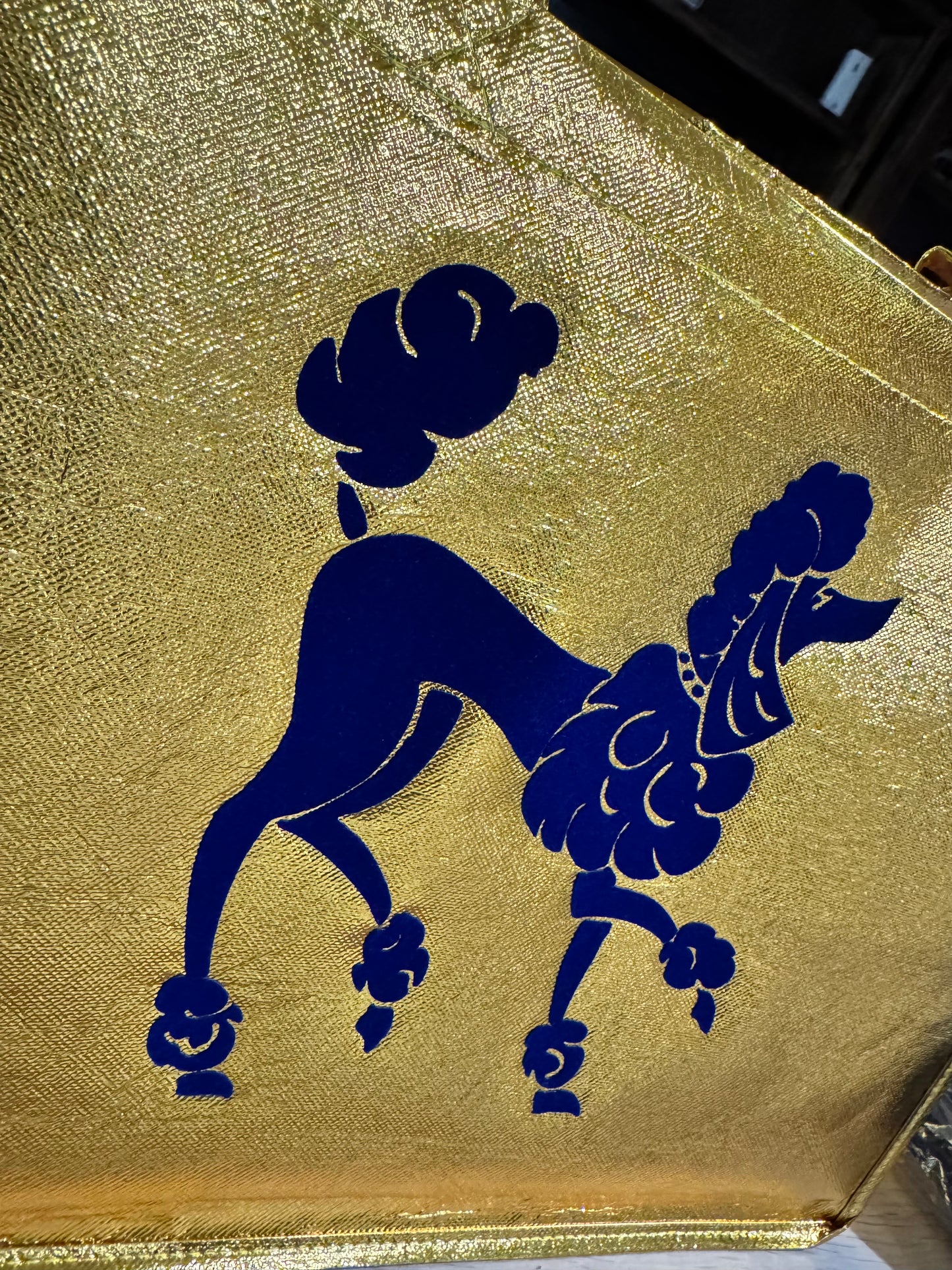 Poodle Metallic Tote Bag