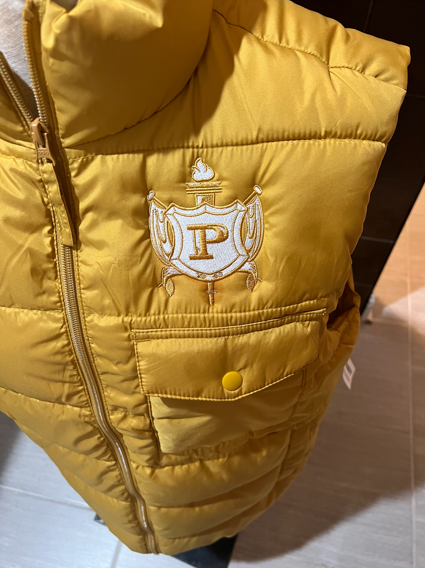 Gold Philo Puffer vest