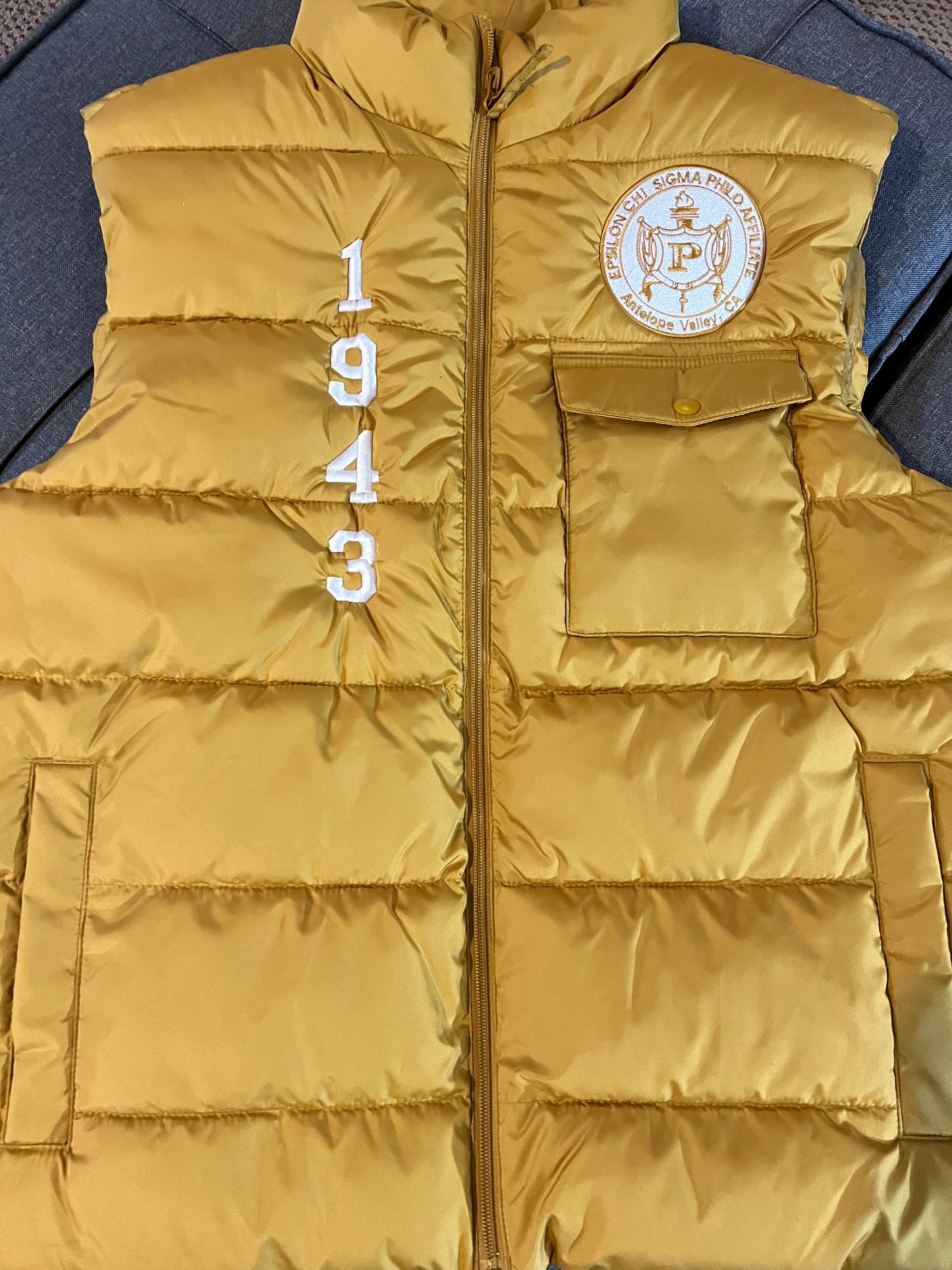 Gold Philo Puffer vest