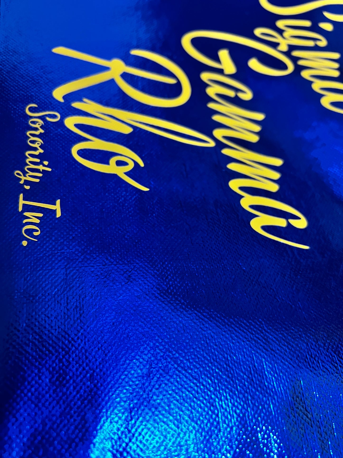Sigma Royal Blue Metallic Tote Bag