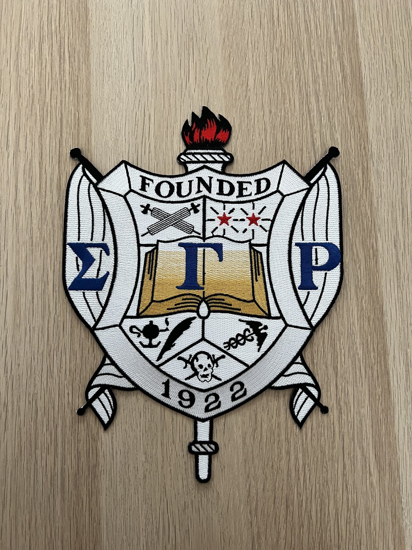 Sigma Embroidery Shield Patches, 4" & 10"