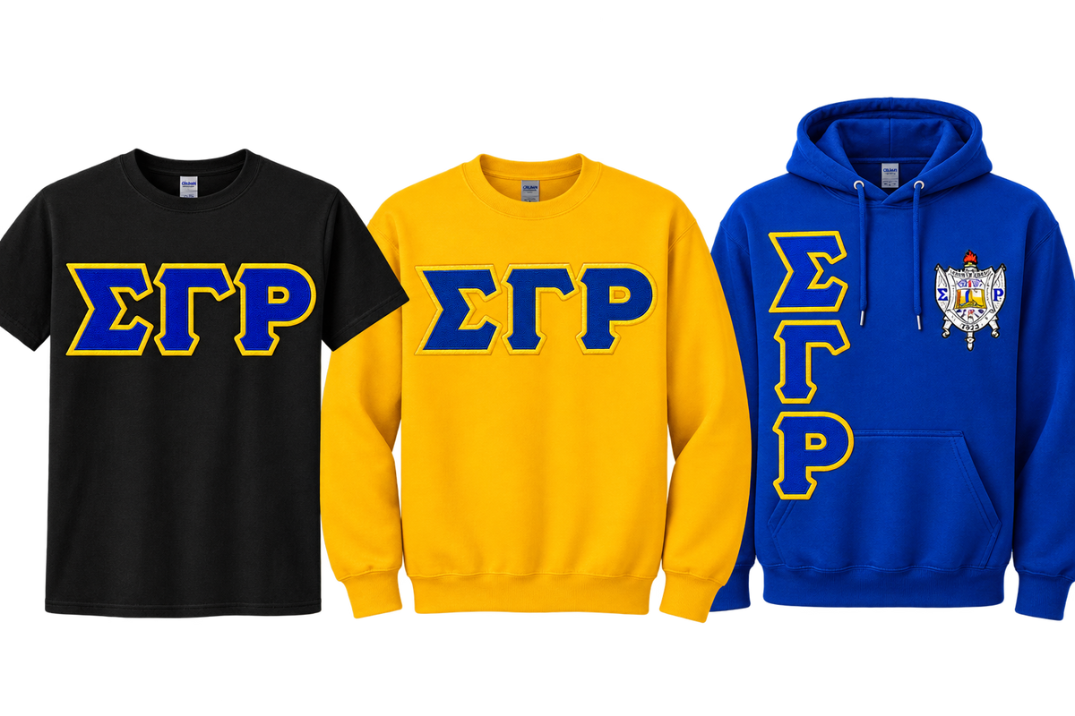 Custom Greek Letter T-Shirt, Sweatshirt or Hoodie
