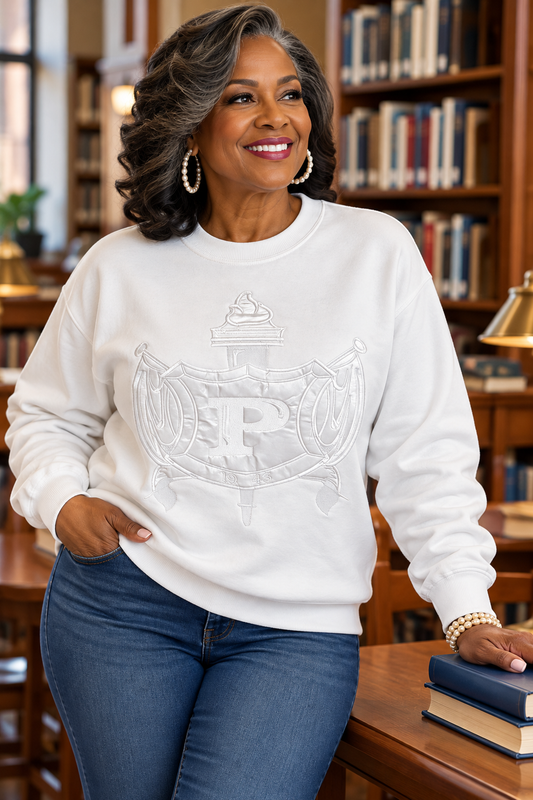 Philo All-White Shield Fleece Sweatshirt