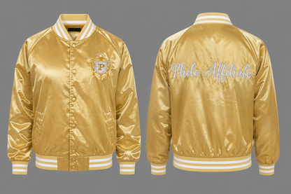 Satin Members Only Bomber Jacket