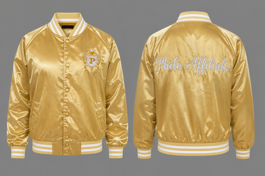 Satin Members Only Bomber Jacket