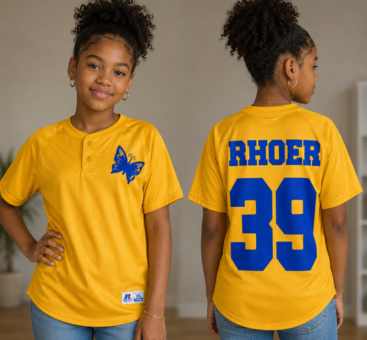Gold Rhoer Baseball Jersey