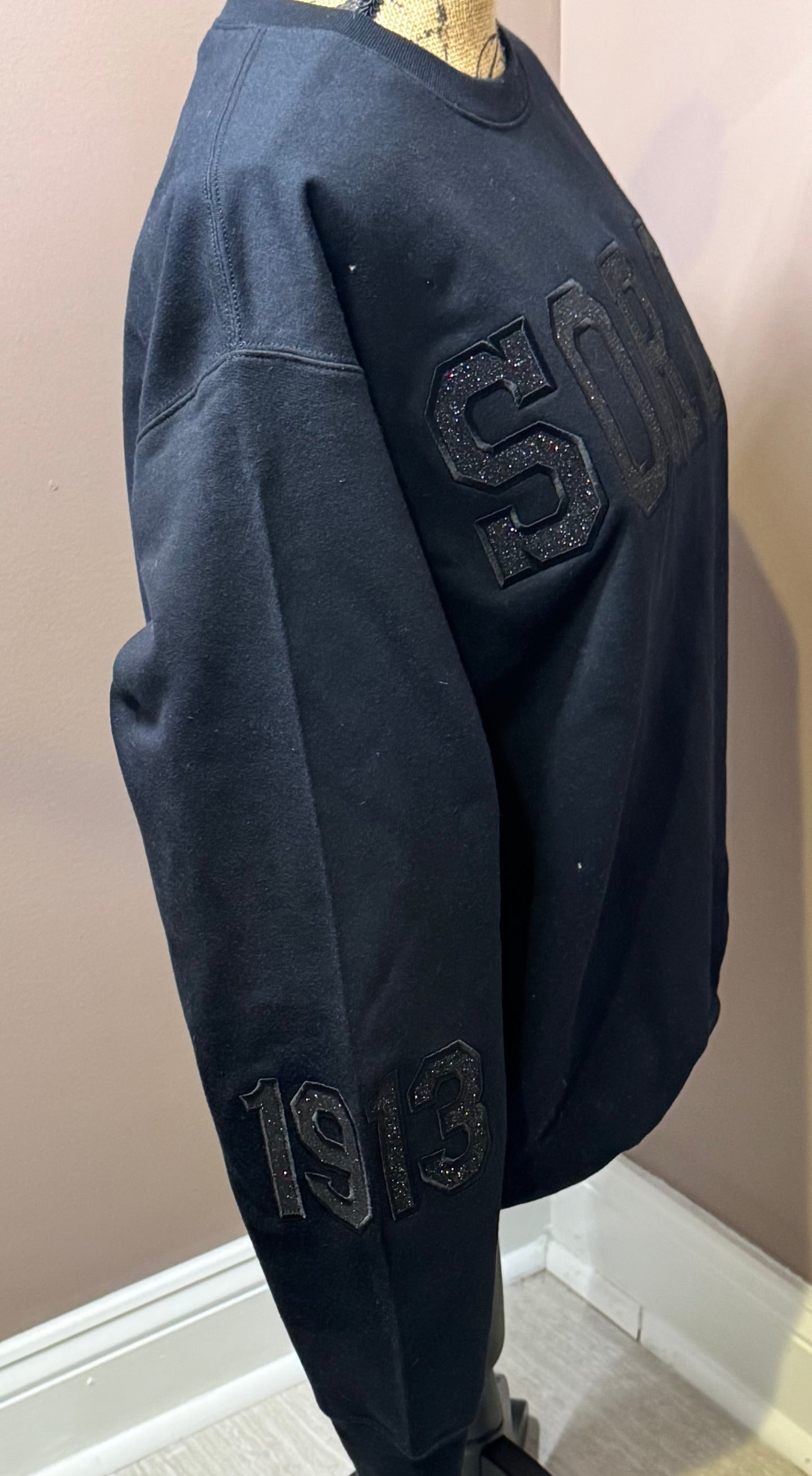 Glitter Embroidery Sweatshirt