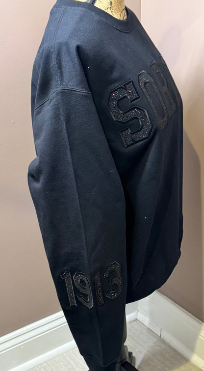 Glitter Embroidery Sweatshirt