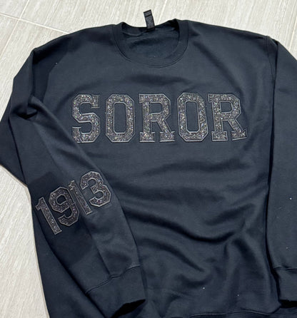 Glitter Embroidery Sweatshirt