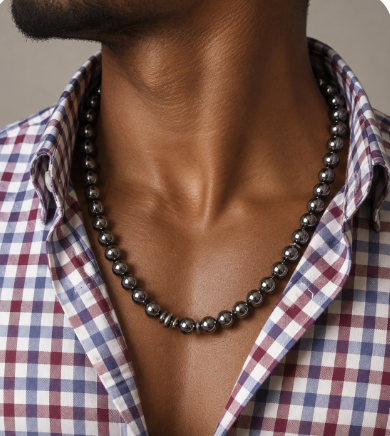 Round Hematite Necklace