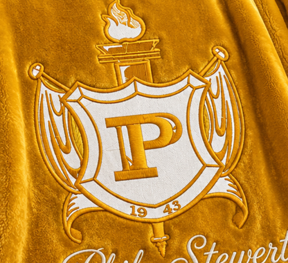 Customizable Golden Throw Blanket