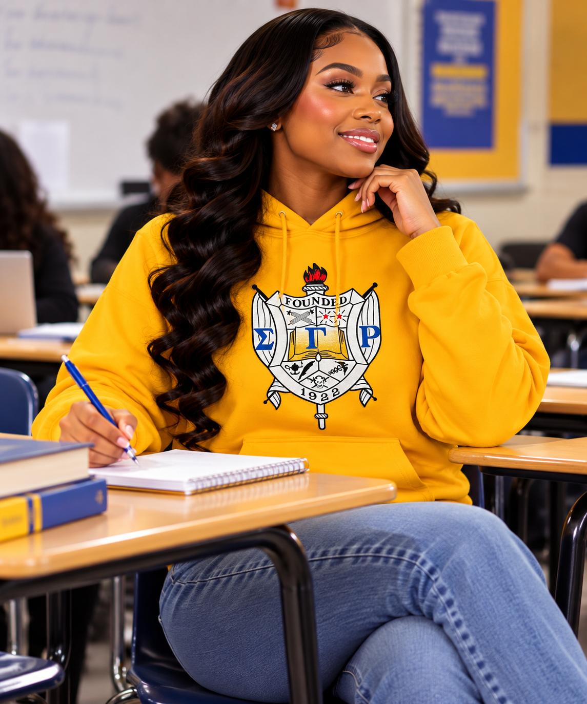 Sorority Embroidery Shield Sweater