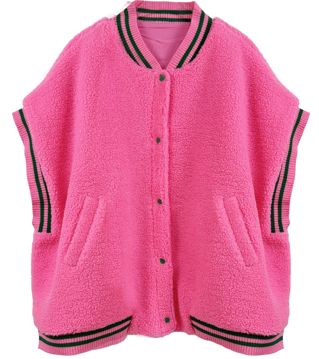 Pink & Green Sherpa