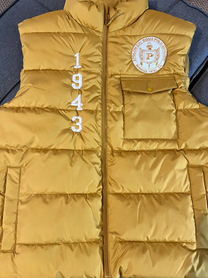 Gold Philo Puffer vest