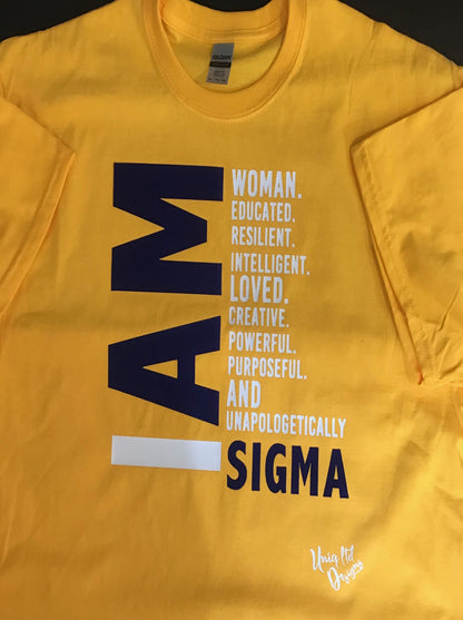 I Am Sigma Yellow T-shirt